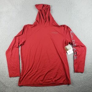 Drake Waterfowl Performance Hoodie Mens Large Red Lightweight
